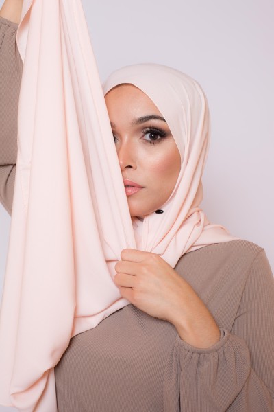 Hijab de seda medina salmón nude