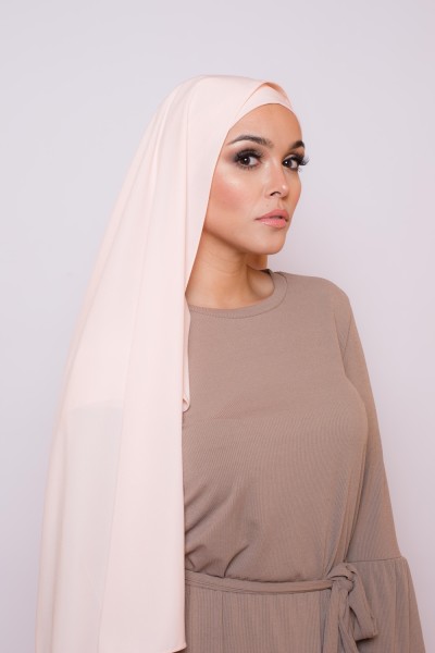Hijab de seda medina salmón nude