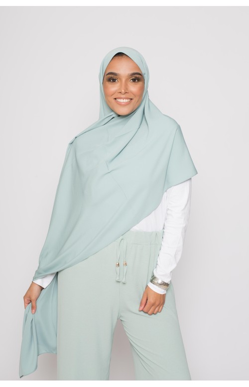 Hijab soie de médine vert eau boutique femme musulmane