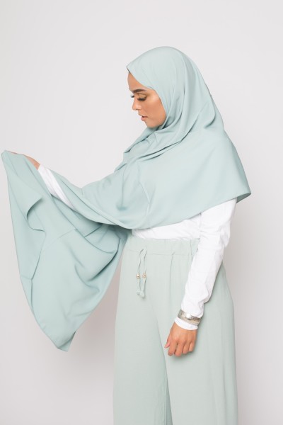 Hijab de seda medina verde agua