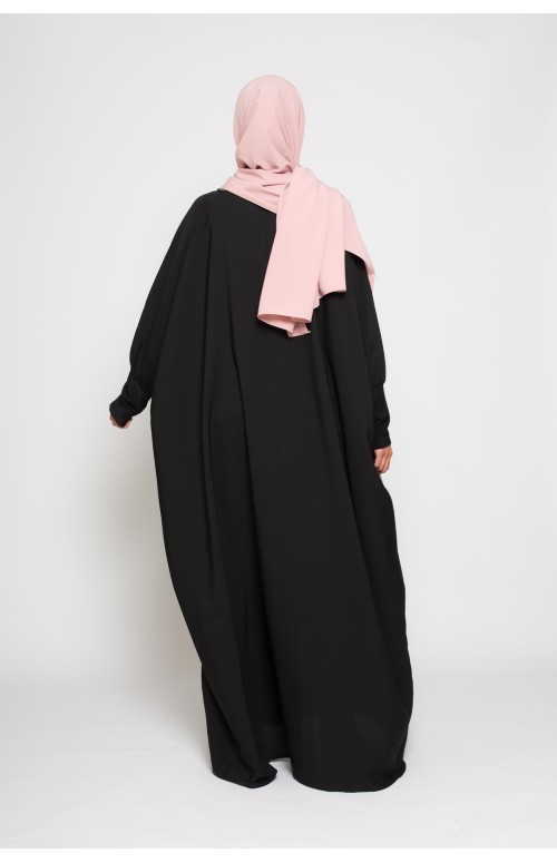 Abaya soudienne noir pour femme musulmane boutique hijab