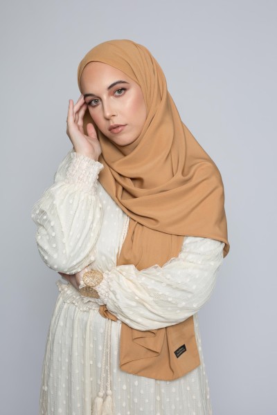 Senfgelber Hijab aus Medina-Seide