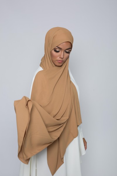 Senfgelber Hijab aus Medina-Seide