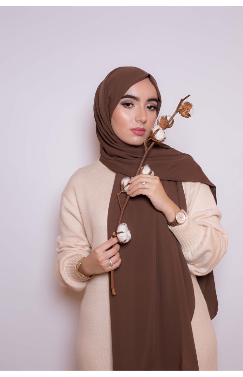 Hijab soie de médine choco boutique femme musulmane