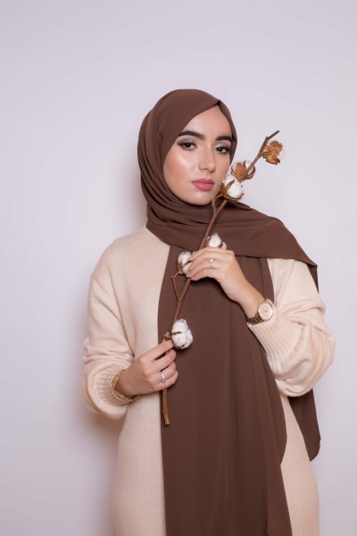 Hijab soie de médine choco boutique femme musulmane