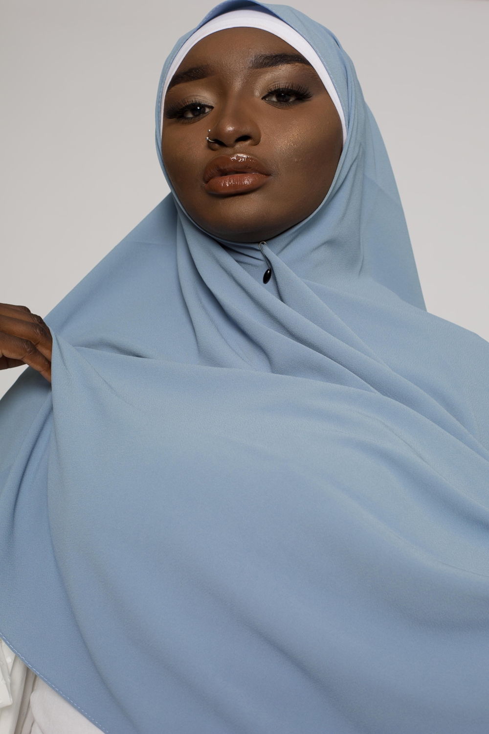 Hijab premium bleu ciel