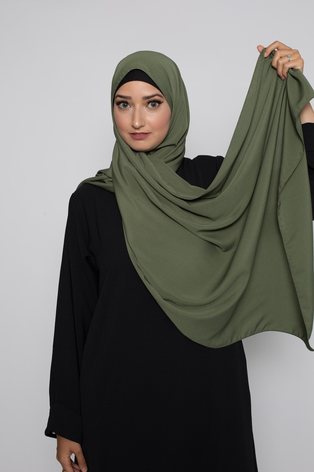 Khaki medina silk hijab