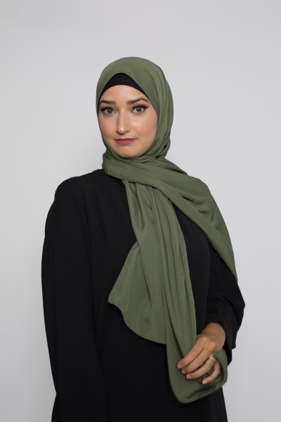 Hijab soie de médine kaki boutique hijab pour femme musulmane moderne