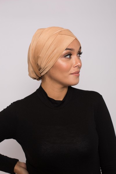 Turban simili daim camel collection automne hiver boutique pas cher pour femme musulmane
