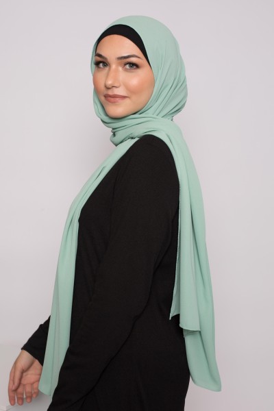 hijab luxe mousseline vert