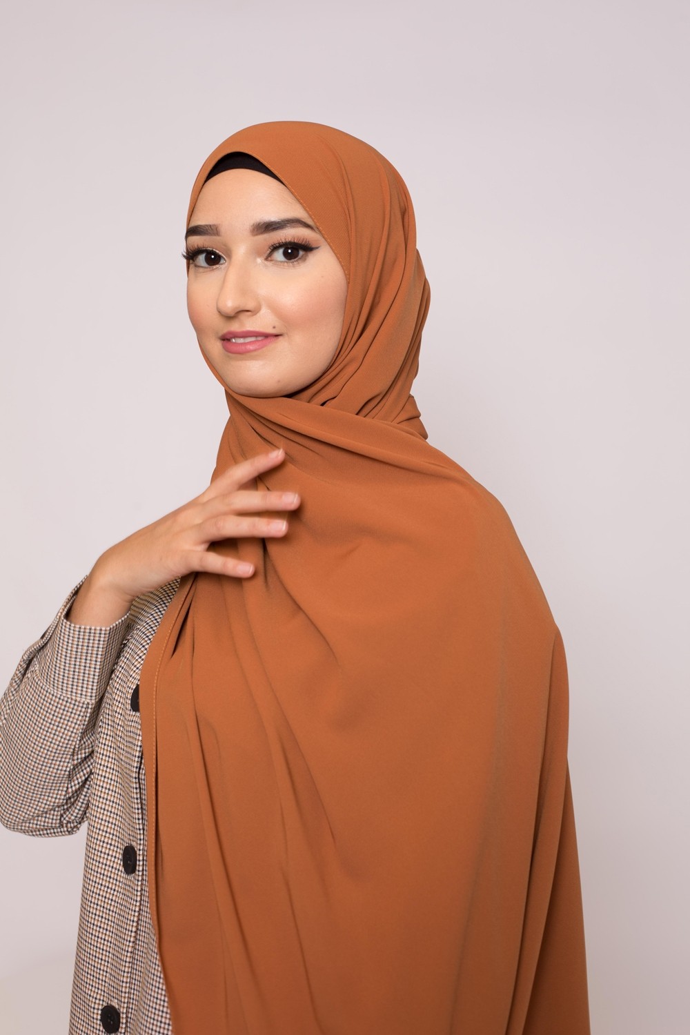 Herbstlicher Hijab aus Medina-Seide