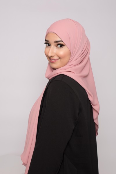 luxury dusky pink chiffon hijab