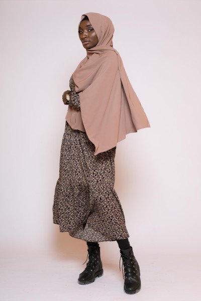Hellbrauner Hijab aus Medina-Seide