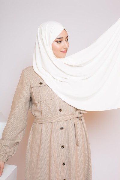 Ivory medina silk hijab