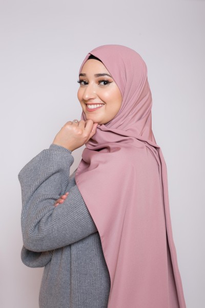 Hijab aus Medina-Seide in Dunkelrosa