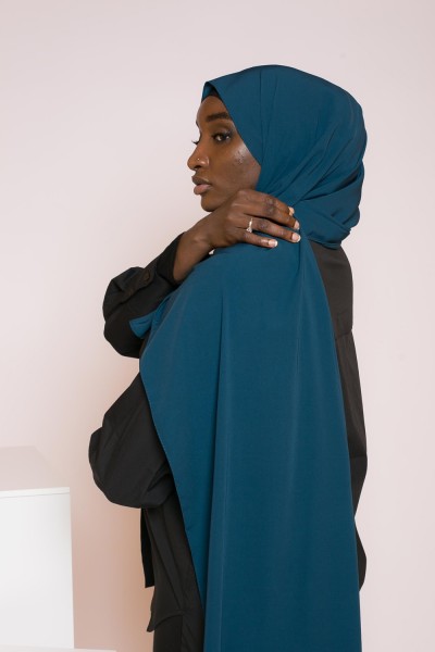 Hijab soie de médine émeraude