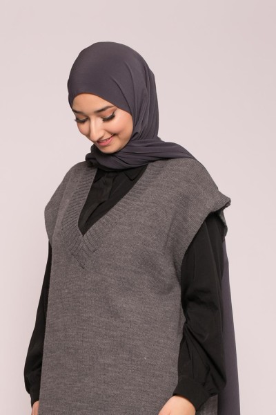 Hijab sedef krinkle dark gray