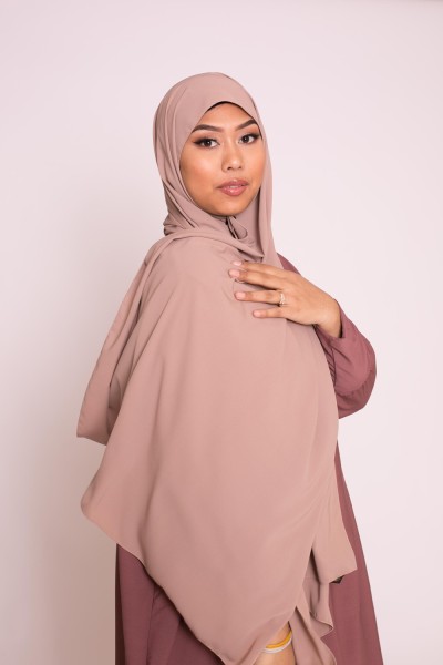 Maroon pink medina silk hijab