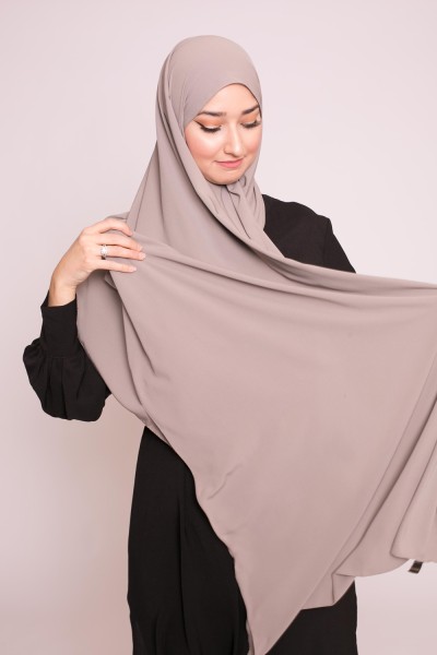 Hijab aus taupefarbener Medina-Seide