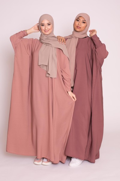 Arabia abaya viejo rosa oscuro