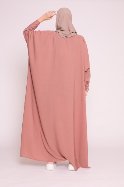 Saudi Abaya alt dunkelrosa