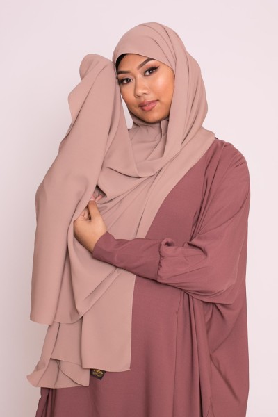 Abaya saoudienne prune marroné boutique femme musulmane vêtement pas cher