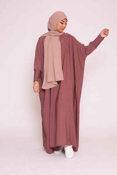 Saudische Abaya mit brauner Pflaume