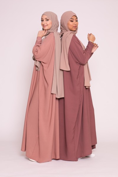 Saudische Abaya mit brauner Pflaume