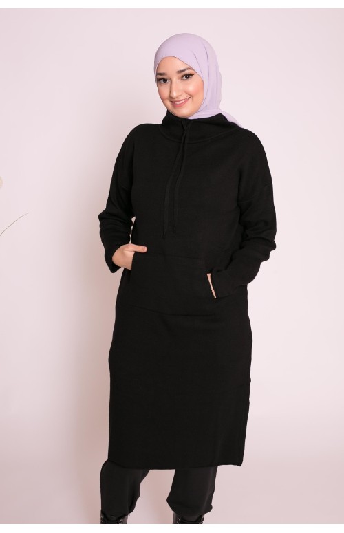 Pull long col montant pour femme musulmane boutique hijab