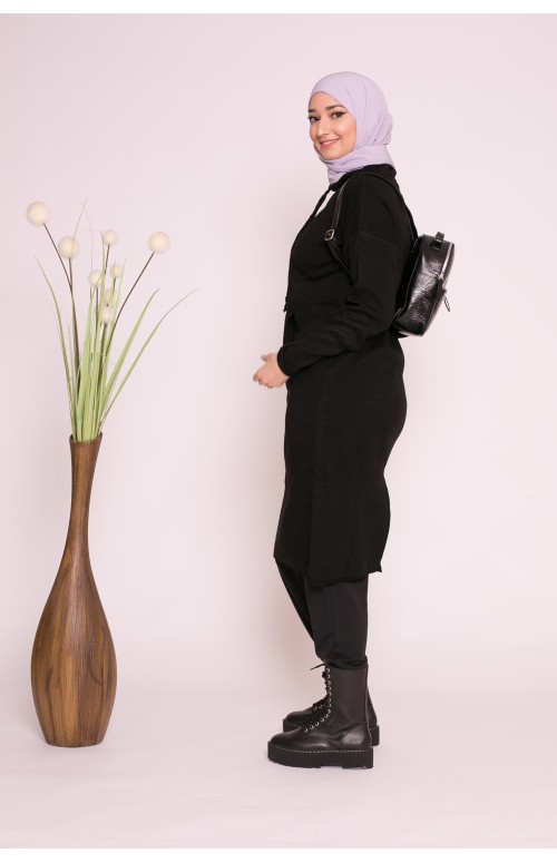 Pull long col montant pour femme musulmane boutique hijab