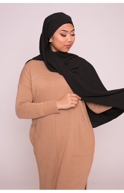 Pardessus camel clair boutique hijab vêtement pour femme musulmane