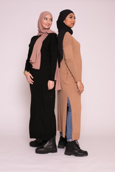 Pardessus camel clair boutique hijab vêtement pour femme musulmane