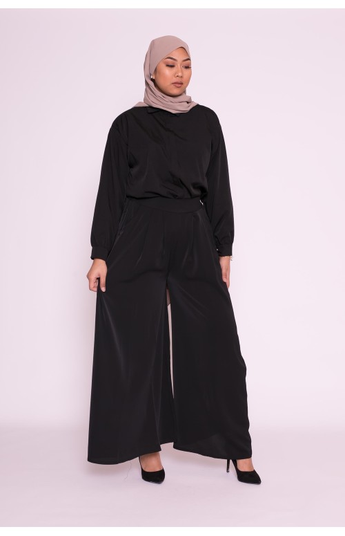 Pantajupe noir pour femme collection modeste fashion 