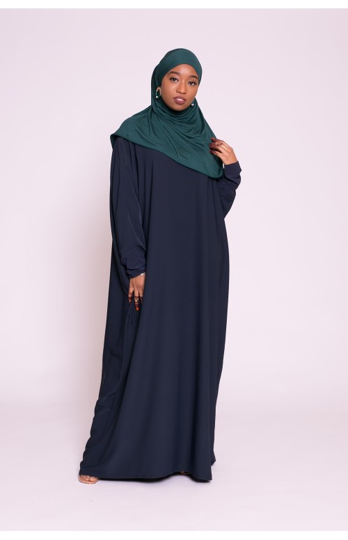 Abaya papillon bleu foncé nouvelle collection printemps été robe large pour femme musulmane boutique hijab pas cher
