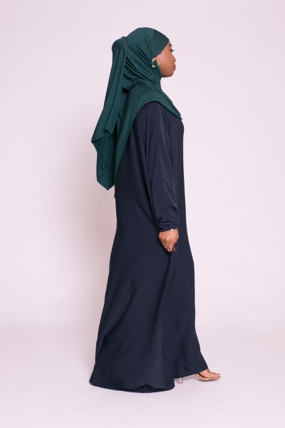 Abaya papillon bleu foncé nouvelle collection printemps été robe large pour femme musulmane boutique hijab pas cher
