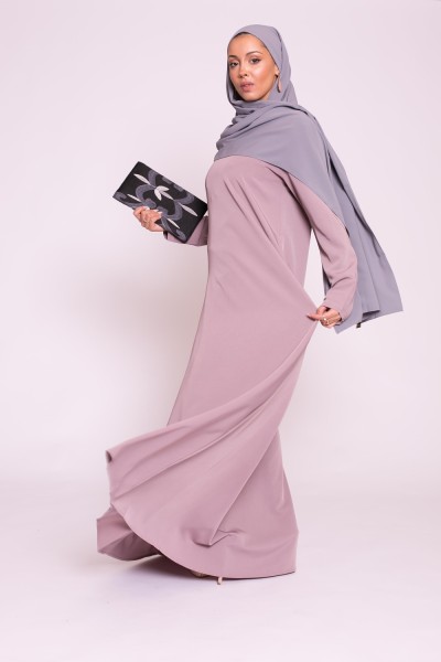 Robe évasée lilas pour femme musulmane boutique hijab pour femme musulmane moderne 