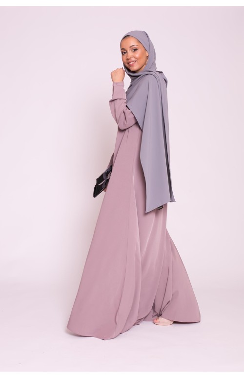 Robe évasée lilas pour femme musulmane boutique hijab pour femme musulmane moderne 