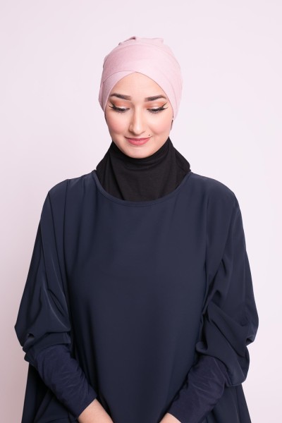 Bonnet tube double face rose clair boutique hijab