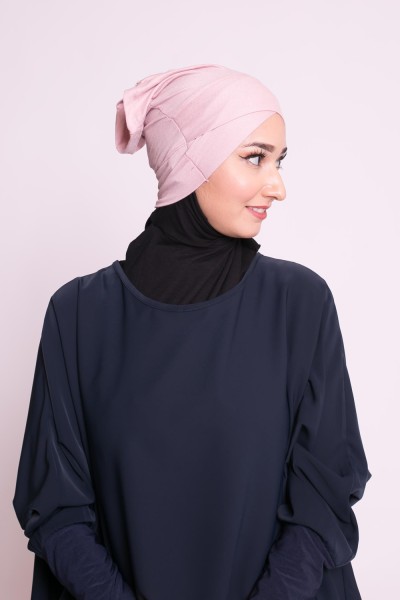 Light pink double-sided tube beanie