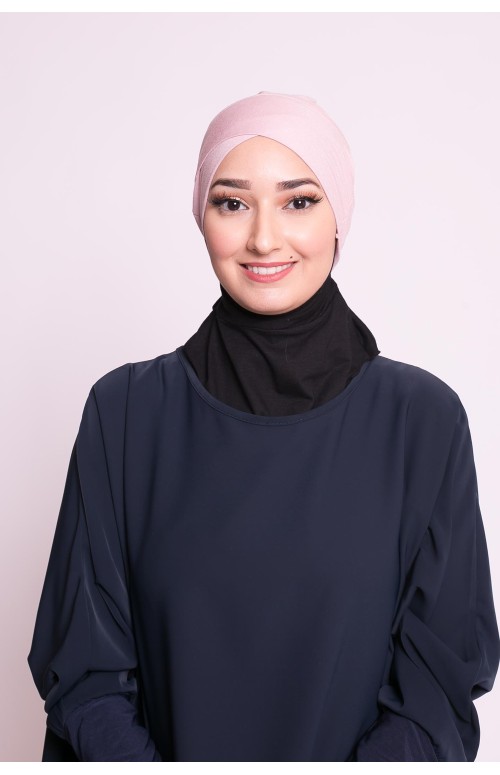 Bonnet tube double face rose clair boutique hijab