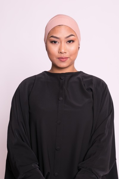 Bonnet tube double face pêche sous hijab boutique musulmane
