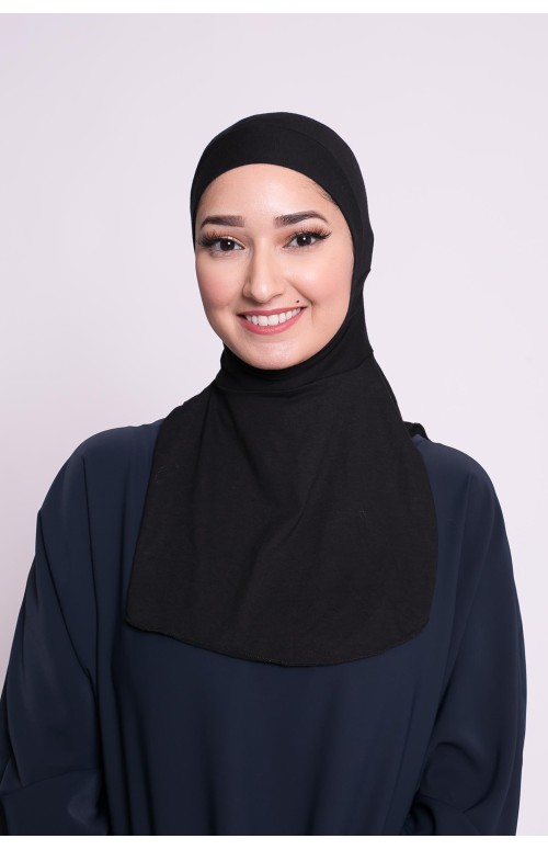 Cagoule jersey noir sous hijab boutique femme musulmane