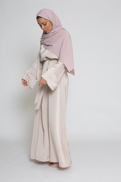 Abaya luxery satin nude