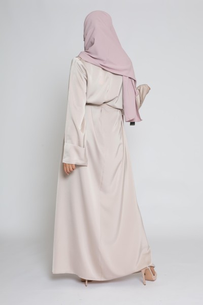 Abaya luxery satin nude