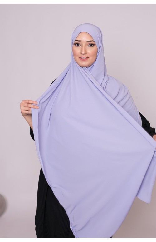 Hijab soie de médine lilas boutique musulmane pas cher