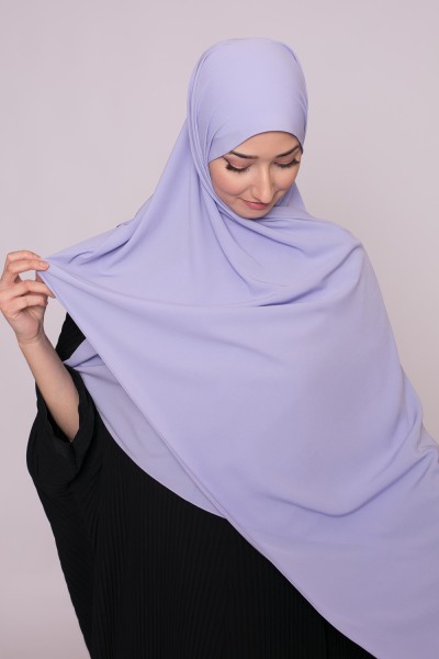 Hijab soie de médine lilas