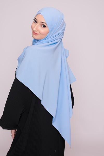 Hijab aus himmelblauer Medina-Seide