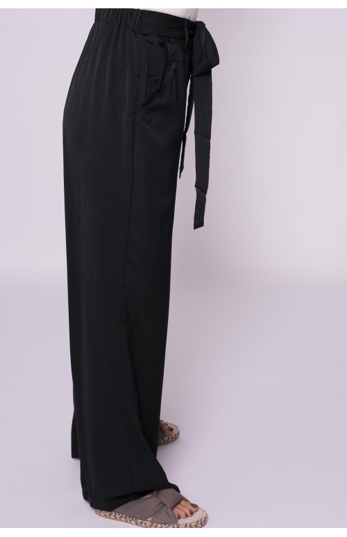 Pantalon large été noir boutique hijab femme musulmane