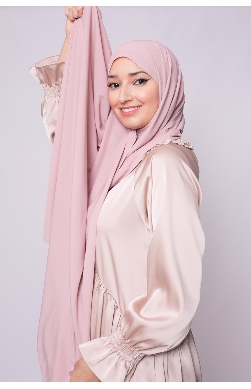 Hijab soie de médine vieux rose boutique femme musulmane