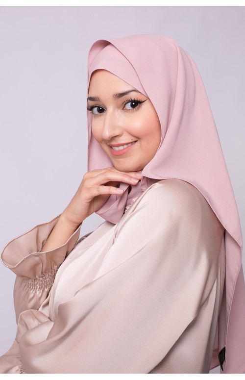 Hijab soie de médine vieux rose boutique femme musulmane